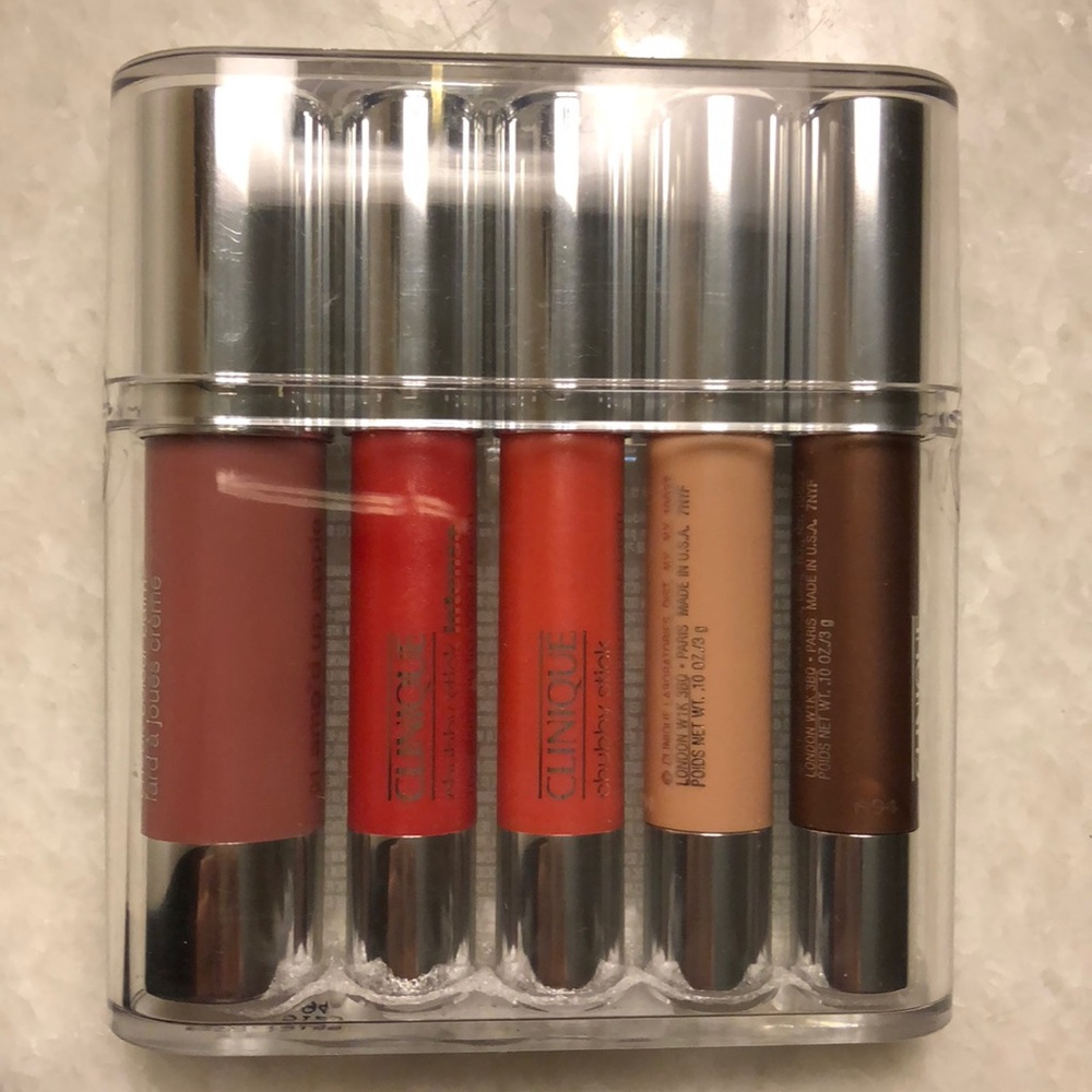 Clinique chubby stick 5 piece set new not opened
